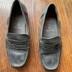 Black Geox boys leather shoes size 35 European